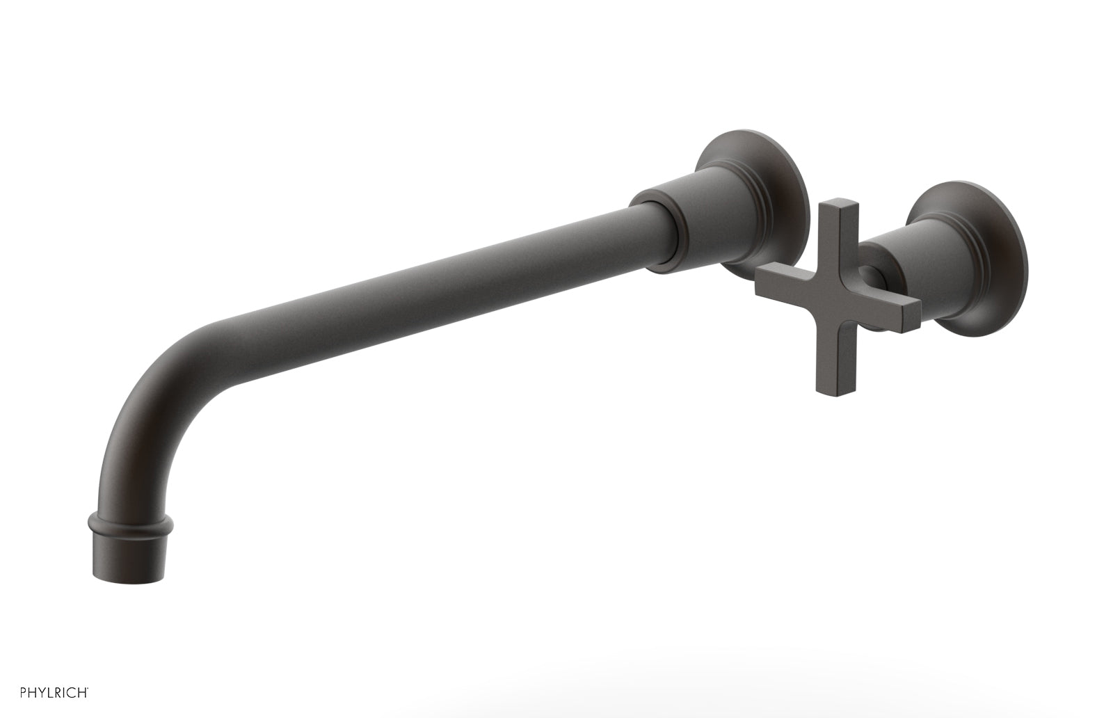 HEX MODERN 12" Single Handle Wall Lavatory Set - Cross Handle 501-17-12