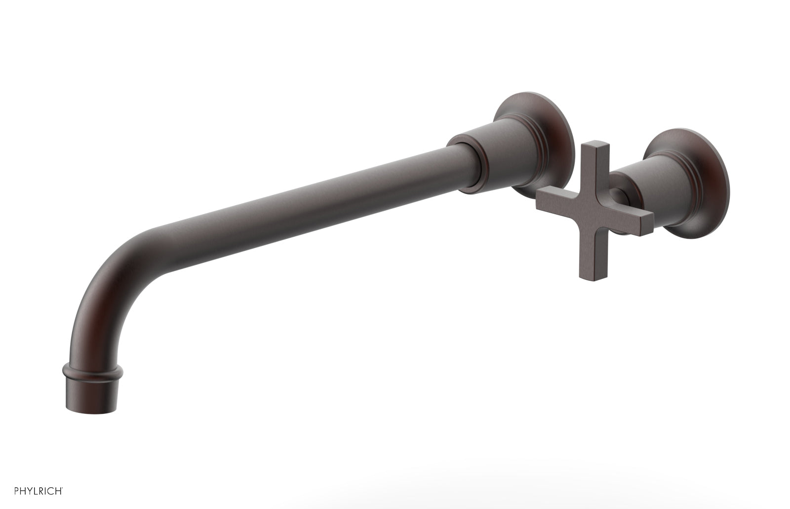 HEX MODERN 12" Single Handle Wall Lavatory Set - Cross Handle 501-17-12