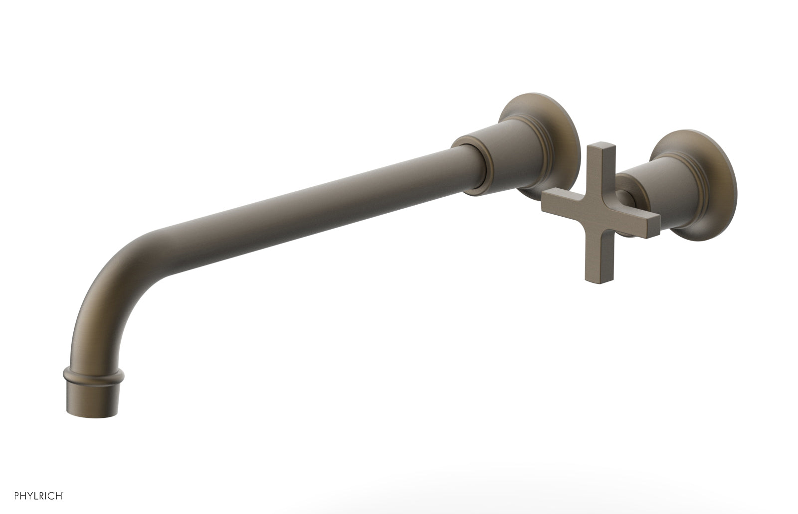 HEX MODERN 12" Single Handle Wall Lavatory Set - Cross Handle 501-17-12