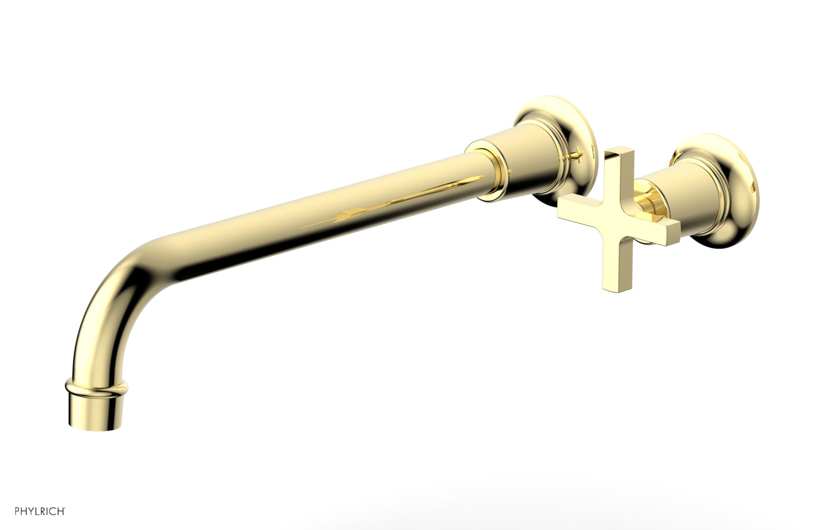 HEX MODERN 12" Single Handle Wall Lavatory Set - Cross Handle 501-17-12