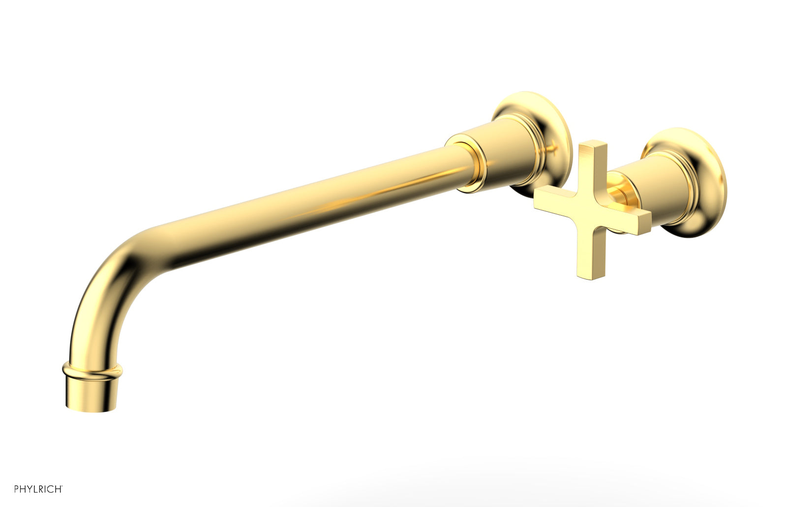 HEX MODERN 12" Single Handle Wall Lavatory Set - Cross Handle 501-17-12