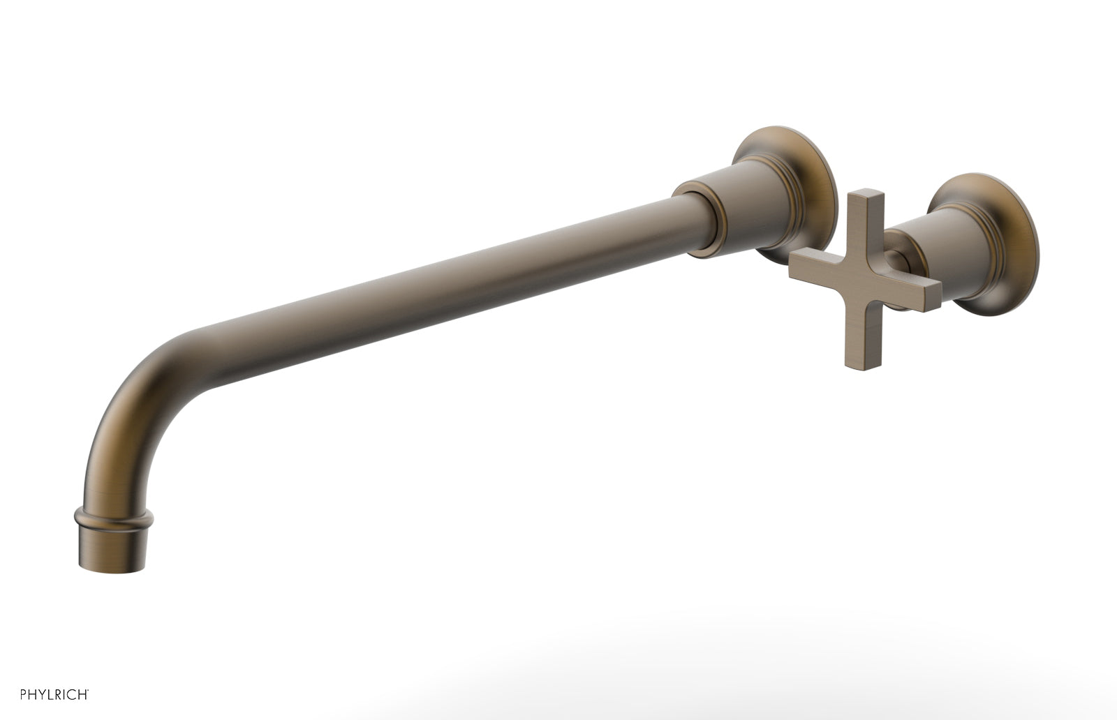 HEX MODERN 14" Single Handle Wall Lavatory Set - Cross Handle 501-17-14