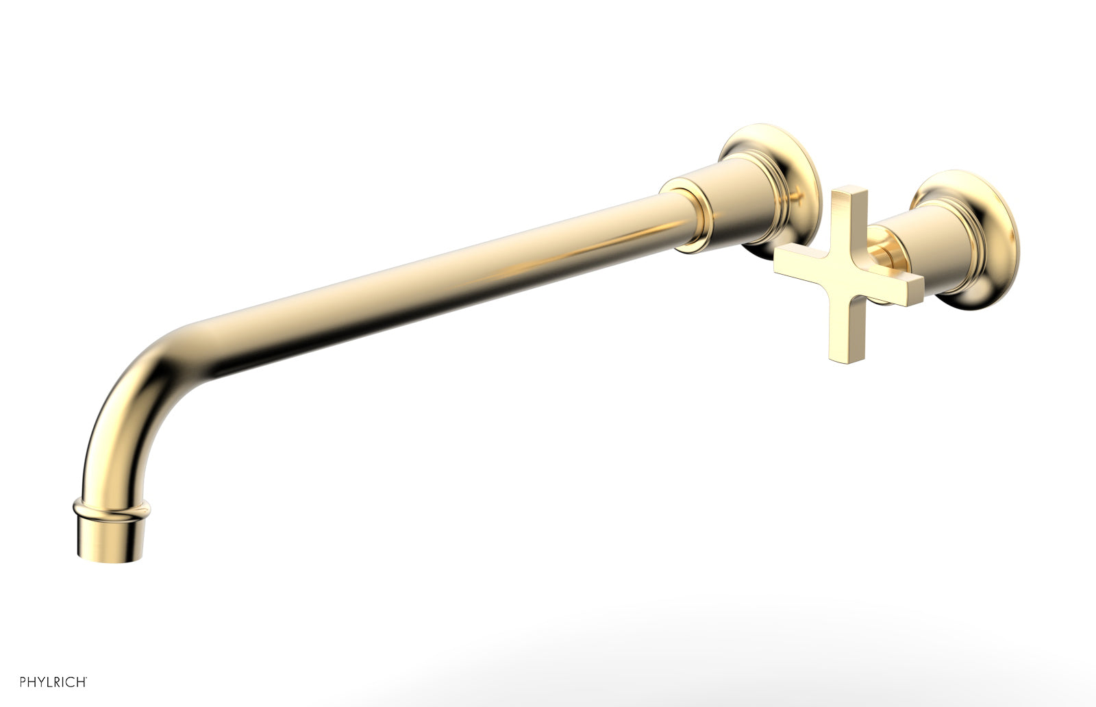 HEX MODERN 14" Single Handle Wall Lavatory Set - Cross Handle 501-17-14