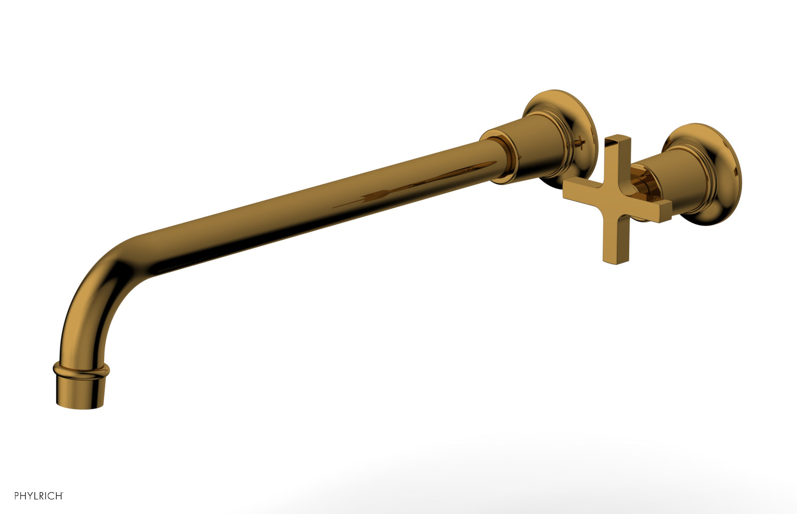 HEX MODERN 14" Single Handle Wall Lavatory Set - Cross Handle 501-17-14