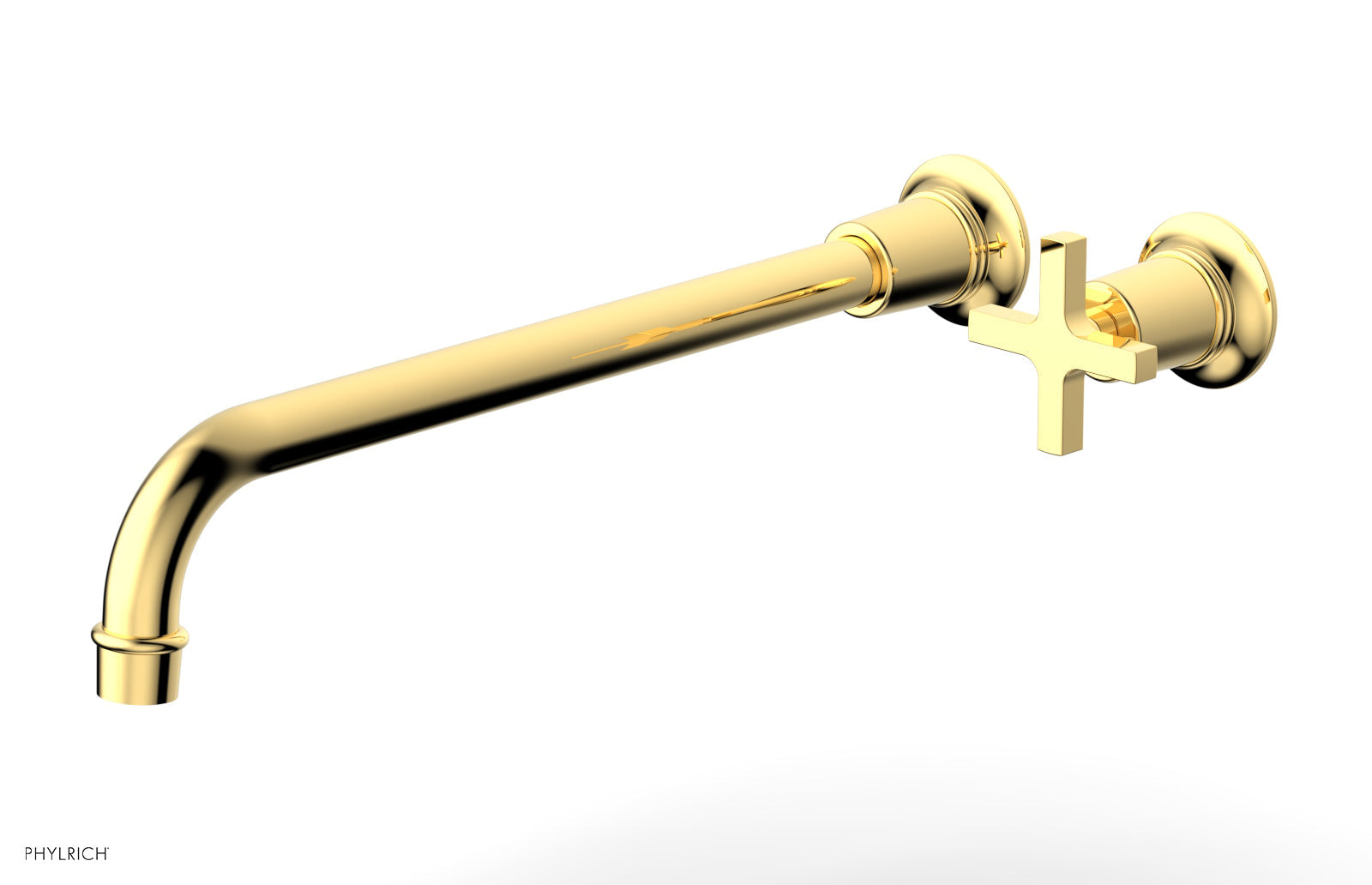 HEX MODERN 14" Single Handle Wall Lavatory Set - Cross Handle 501-17-14