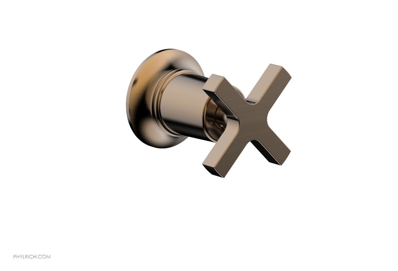 HEX MODERN Volume Control/Diverter Trim - Cross Handle 501-35