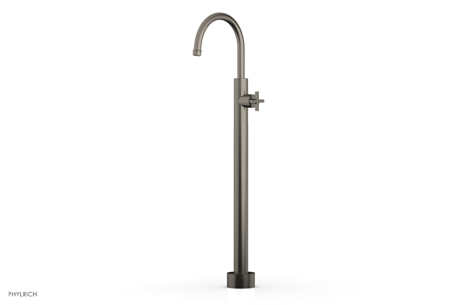 HEX MODERN Tall Floor Mount Tub Filler - Cross Handle 501-46-02