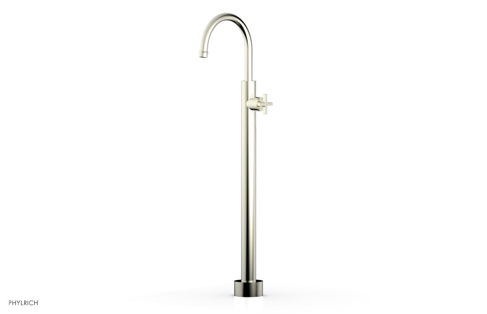 HEX MODERN Tall Floor Mount Tub Filler - Cross Handle 501-46-02