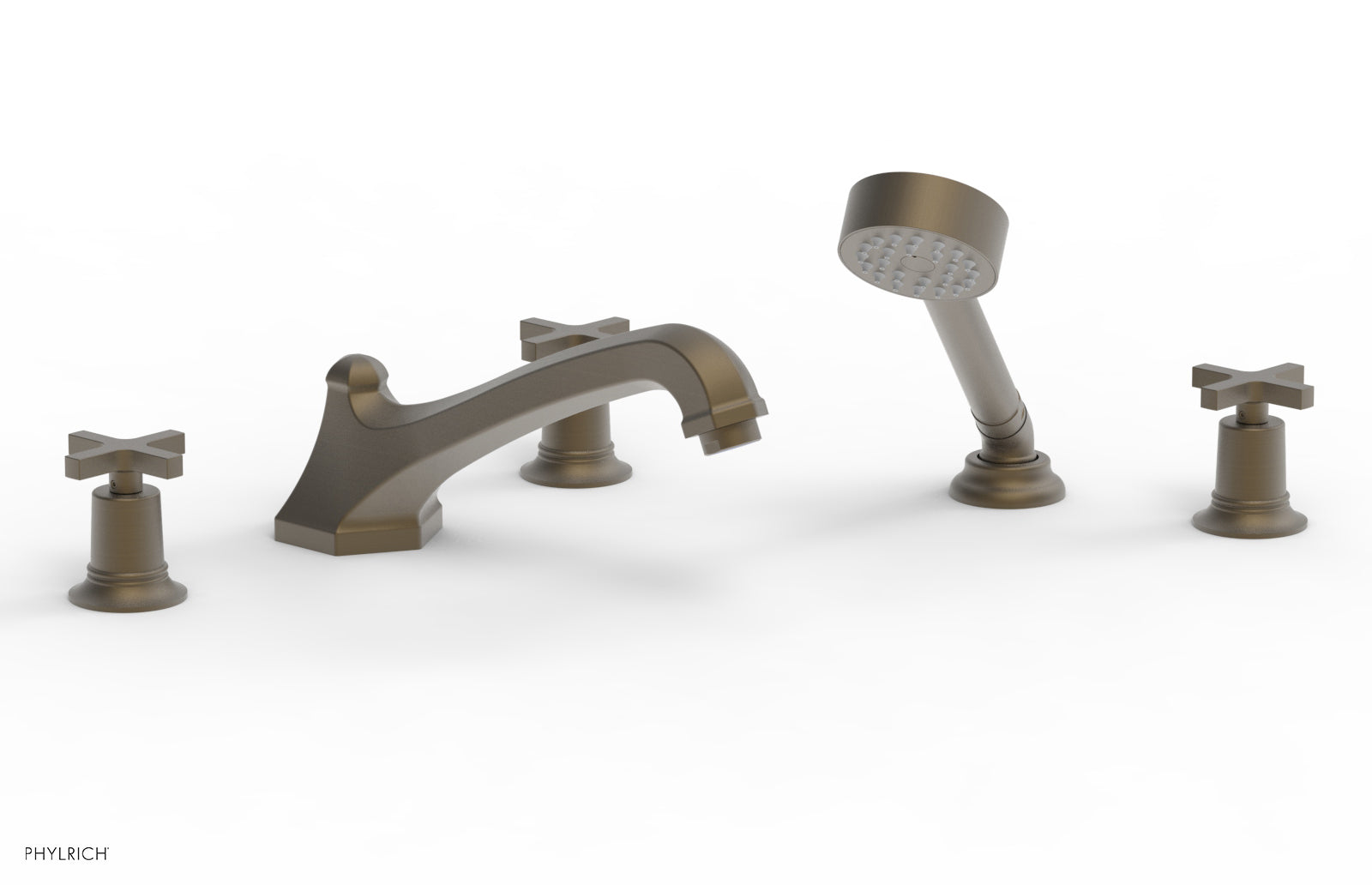 HEX MODERN Deck Tub Set with Hand Shower 501-48