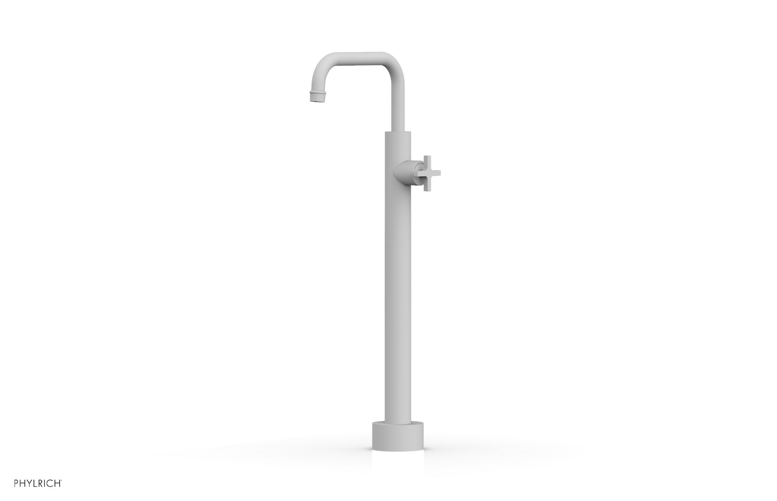 HEX MODERN Low Floor Mount Tub Filler - Cross Handle  501-54-04