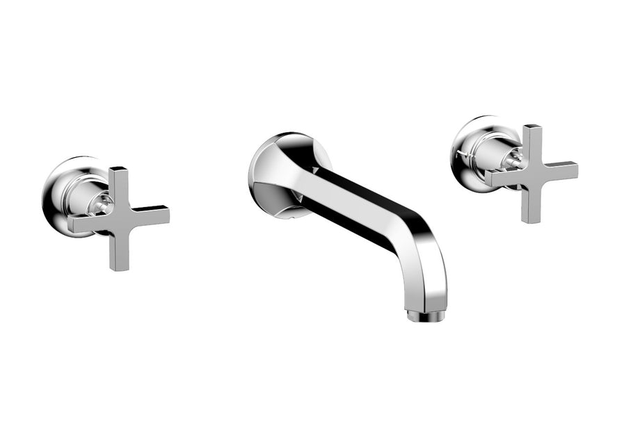 HEX MODERN Wall Tub Set - Cross Handles 501-56