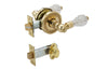 CUT CRYSTAL Door Lever w/ Privacy Bolt 5053