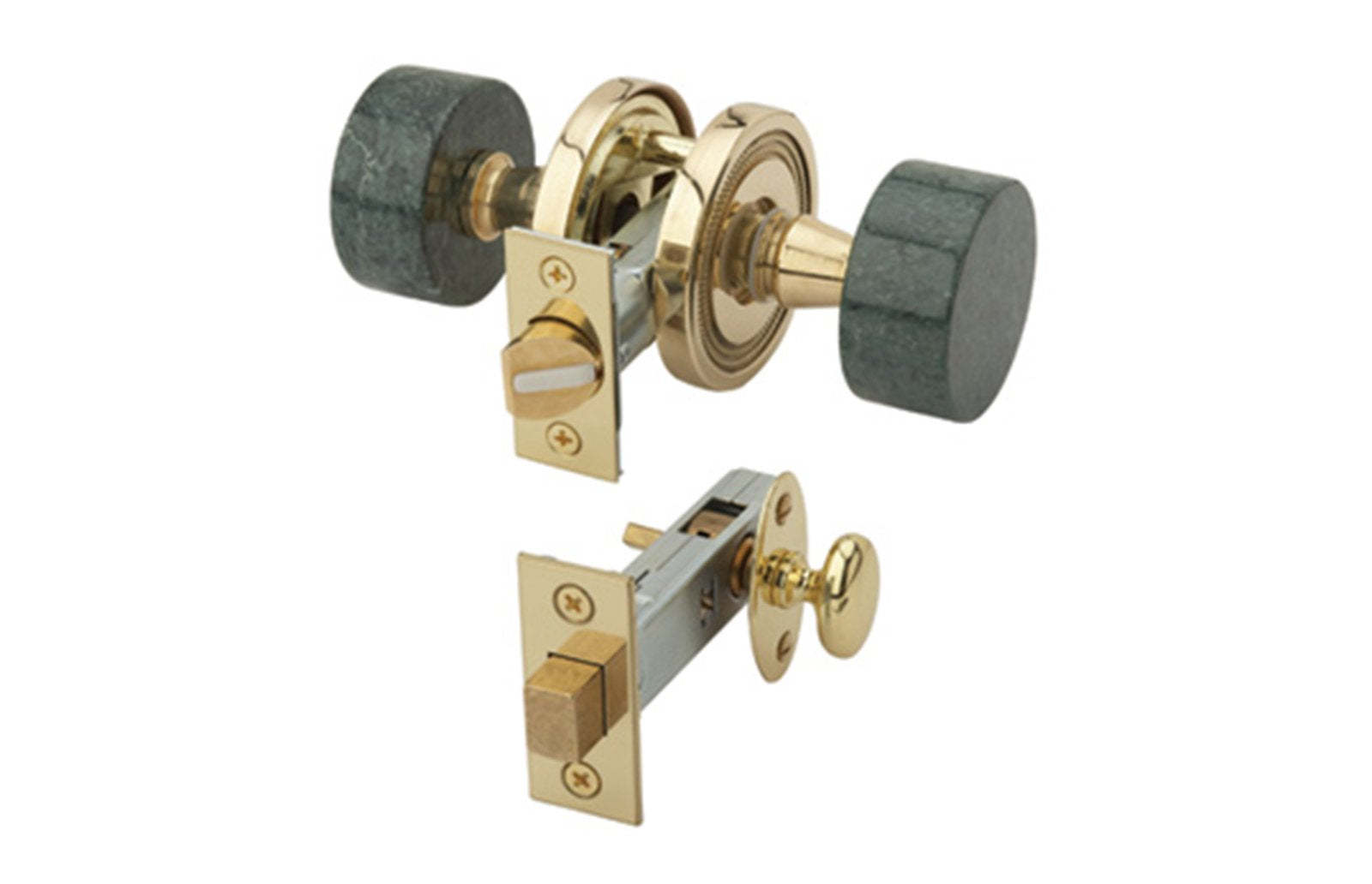 GREEN MARBLE Door Knob w/ Privacy Bolt 5093