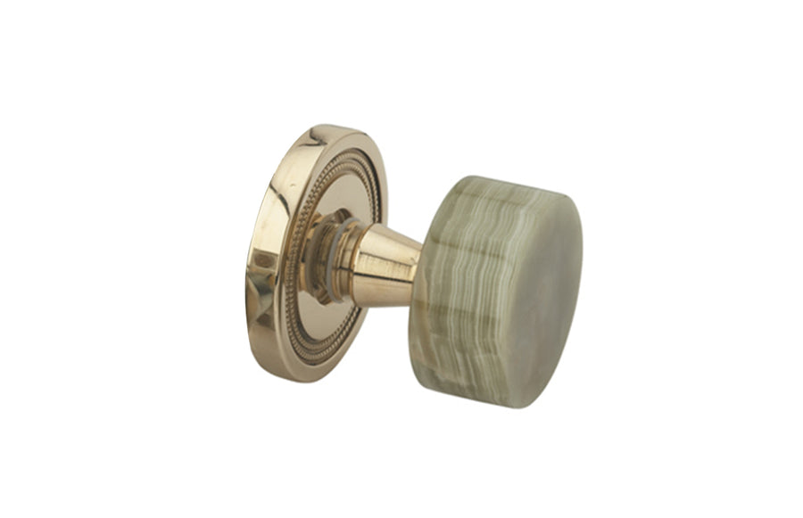 PAKISTAN GREEN ONYX Door Knob & Rose 5100