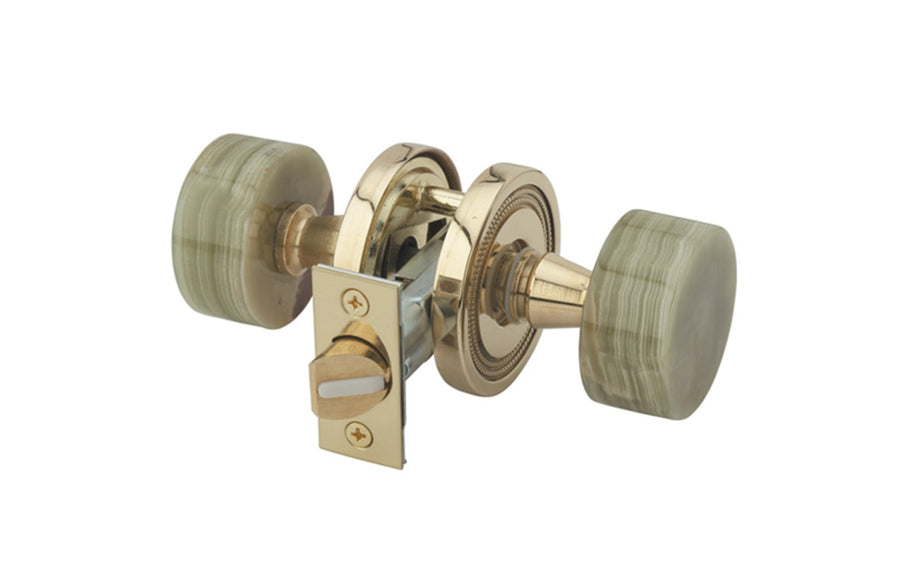 PAKISTAN GREEN ONYX Door Knob Passage Set 5102