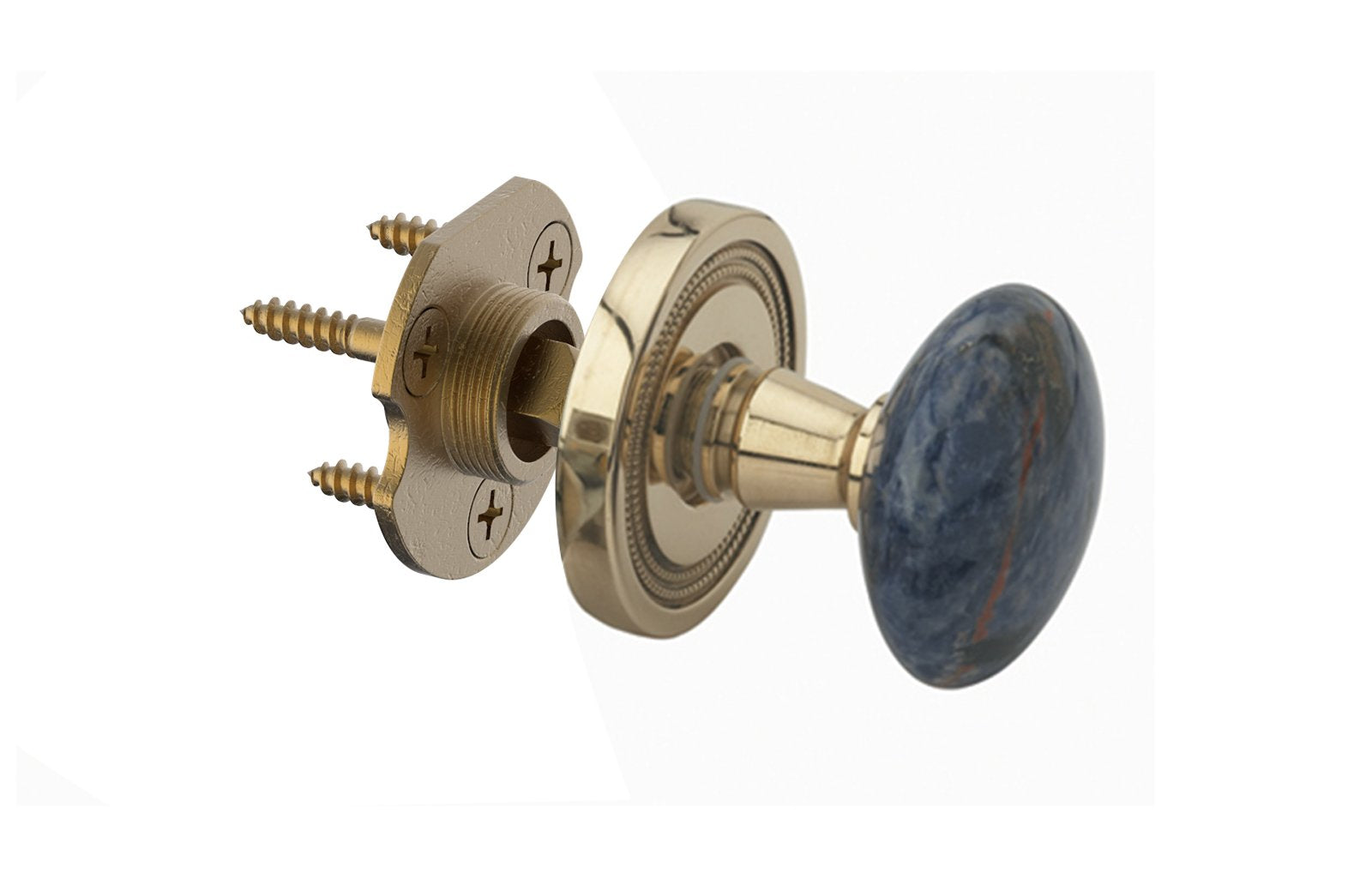 BLEU SODALITE Door Knob - Half Dummy 5121