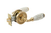 WHITE MARBLE Door Lever Passage Set 5152