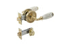 WHITE MARBLE Door Lever w/ Privacy Bolt 5153
