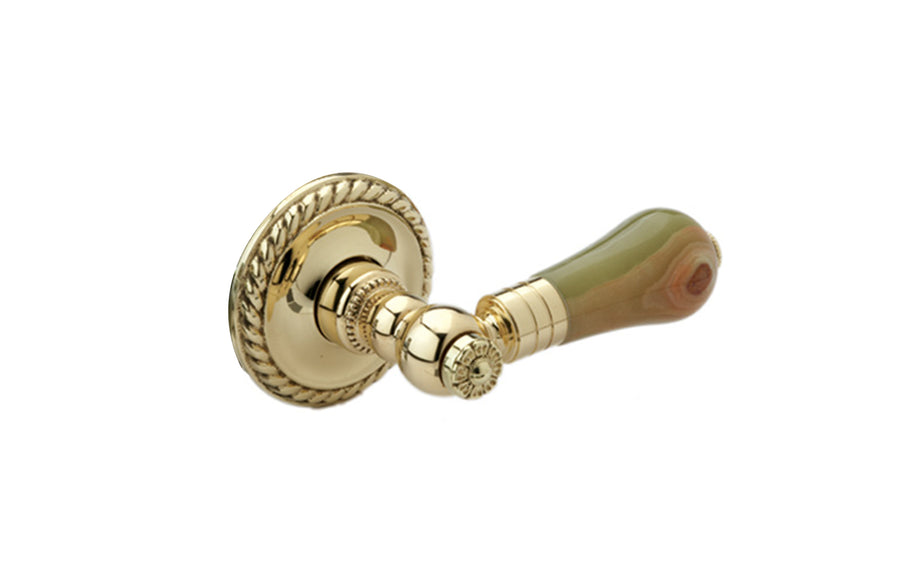 PAKISTAN GREEN ONYX Door Lever & Rose 5190