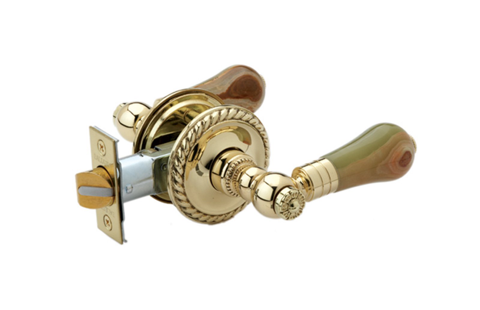 PAKISTAN GREEN ONYX Door Lever Passage Set 5192