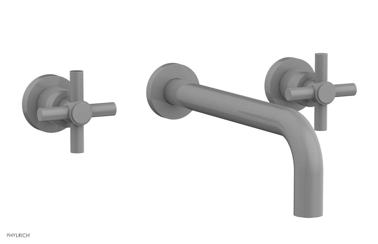 Basic Wall Tub Set 10" Spout - Tubular Cross Handles D1134-10