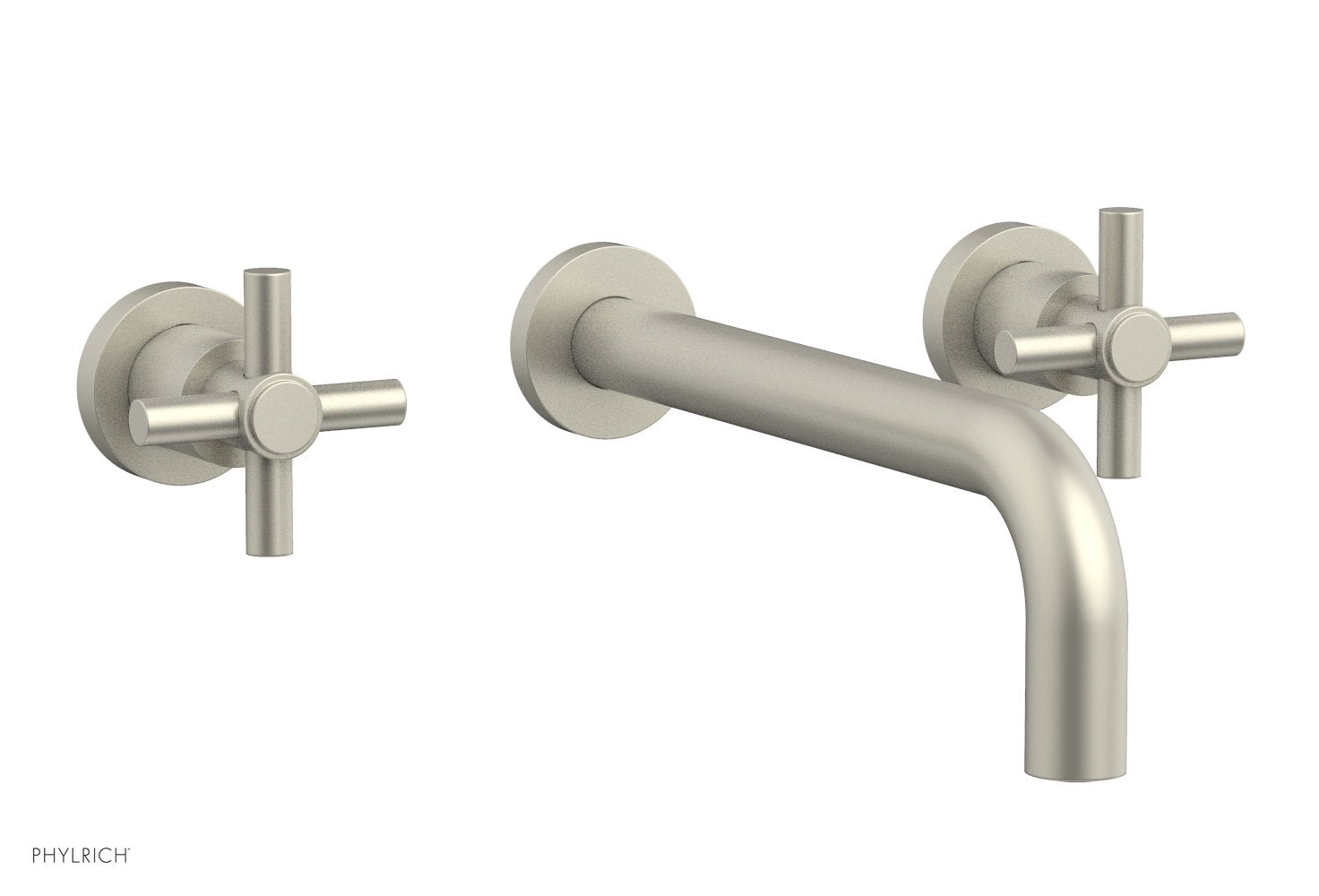 Basic Wall Tub Set 10" Spout - Tubular Cross Handles D1134-10