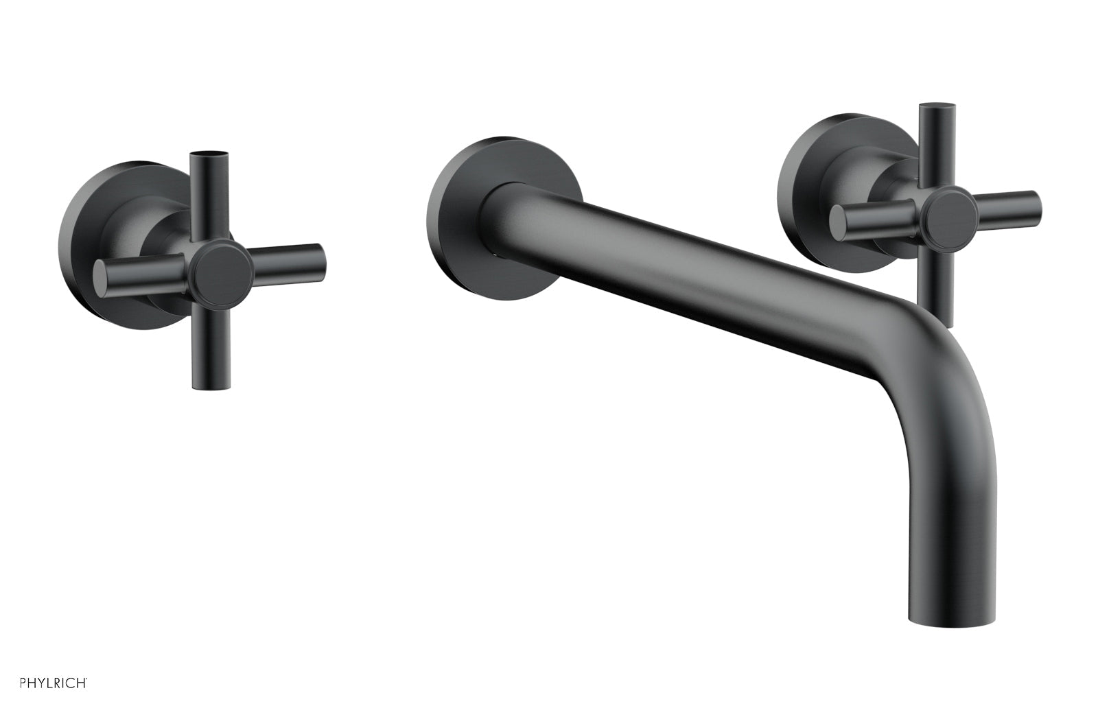 Basic Wall Tub Set 12" Spout - Tubular Cross Handles D1134-12