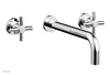 Basic Wall Tub Set 12" Spout - Tubular Cross Handles D1134-12