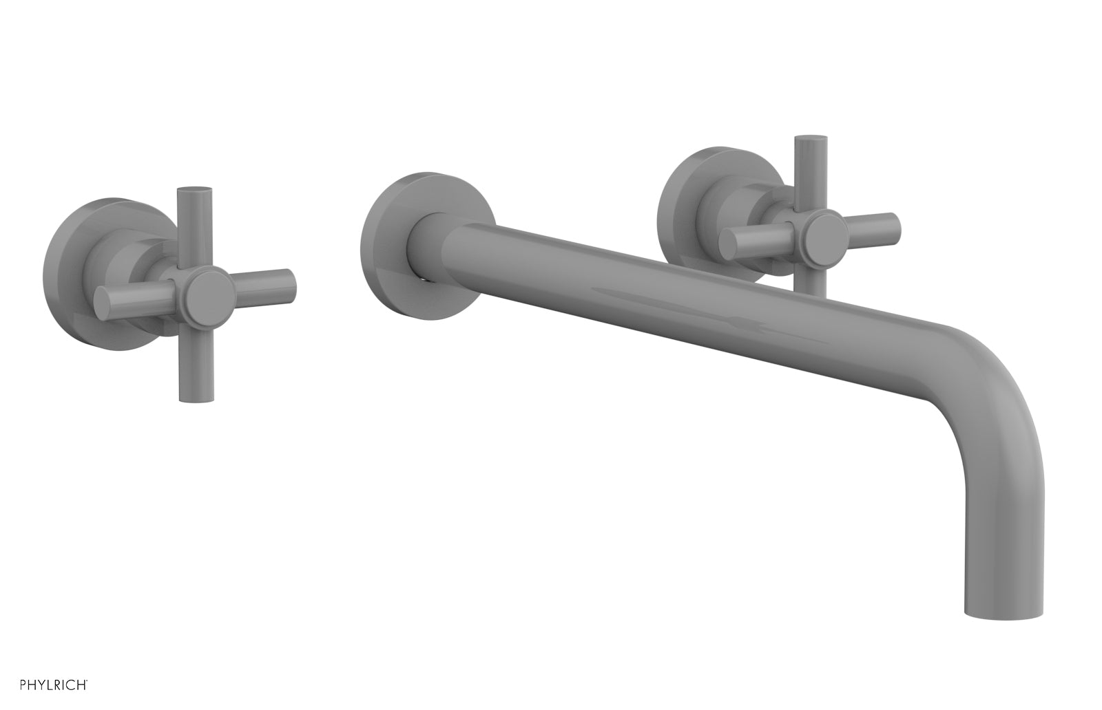 Basic Wall Tub Set 14" Spout - Tubular Cross Handles D1134-14