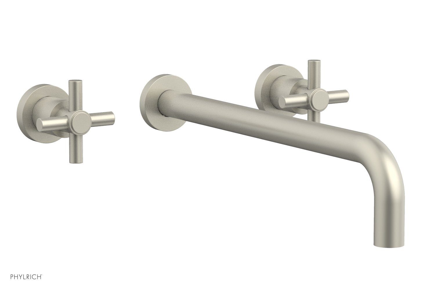 Basic Wall Tub Set 14" Spout - Tubular Cross Handles D1134-14