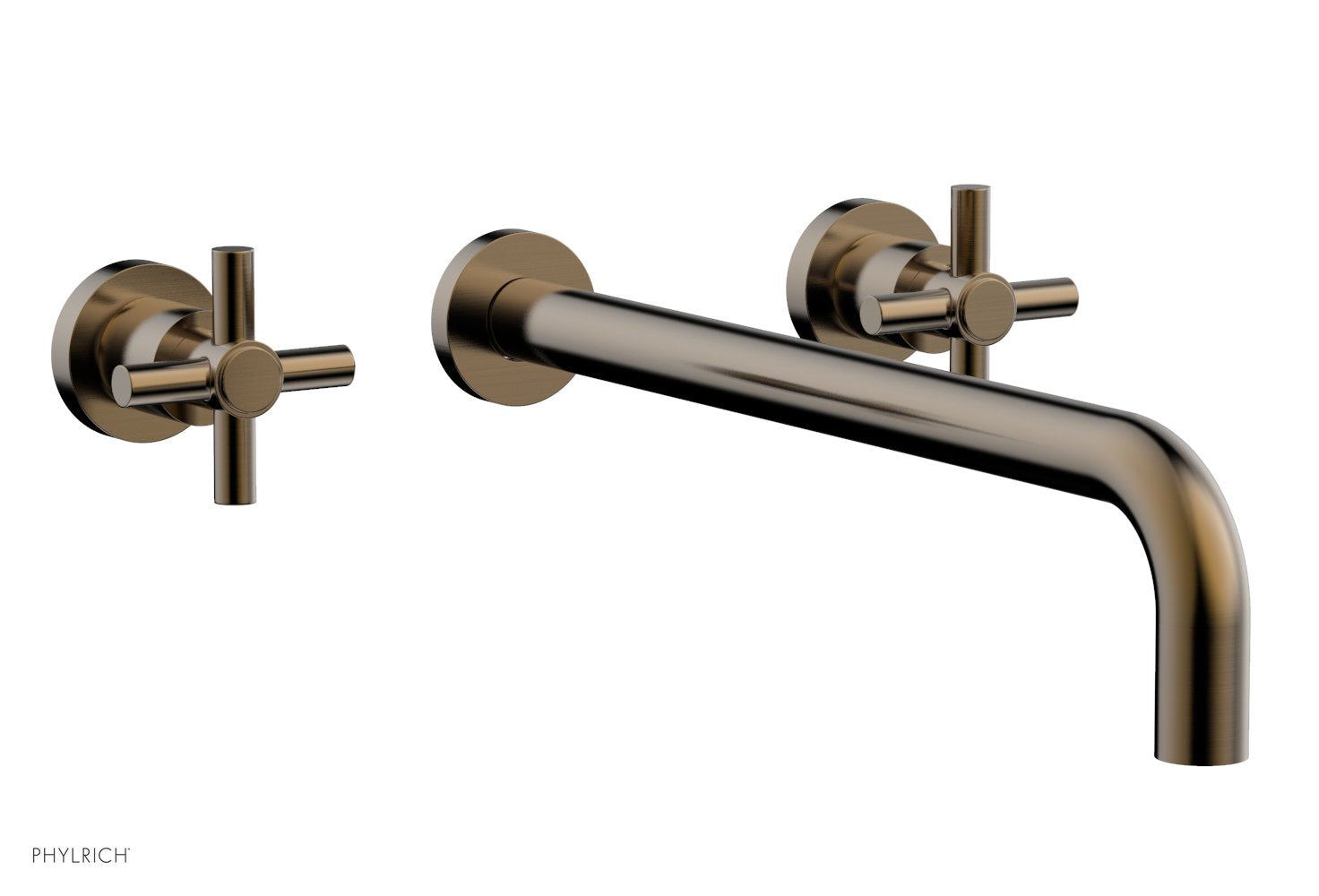 Basic Wall Tub Set 14" Spout - Tubular Cross Handles D1134-14