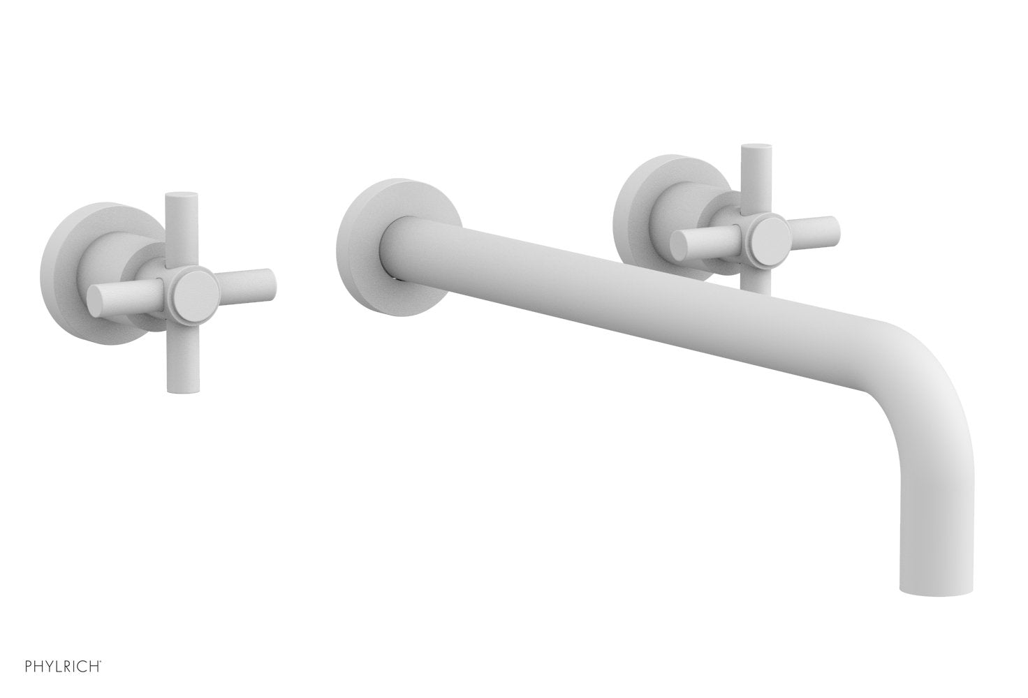 Basic Wall Tub Set 14" Spout - Tubular Cross Handles D1134-14