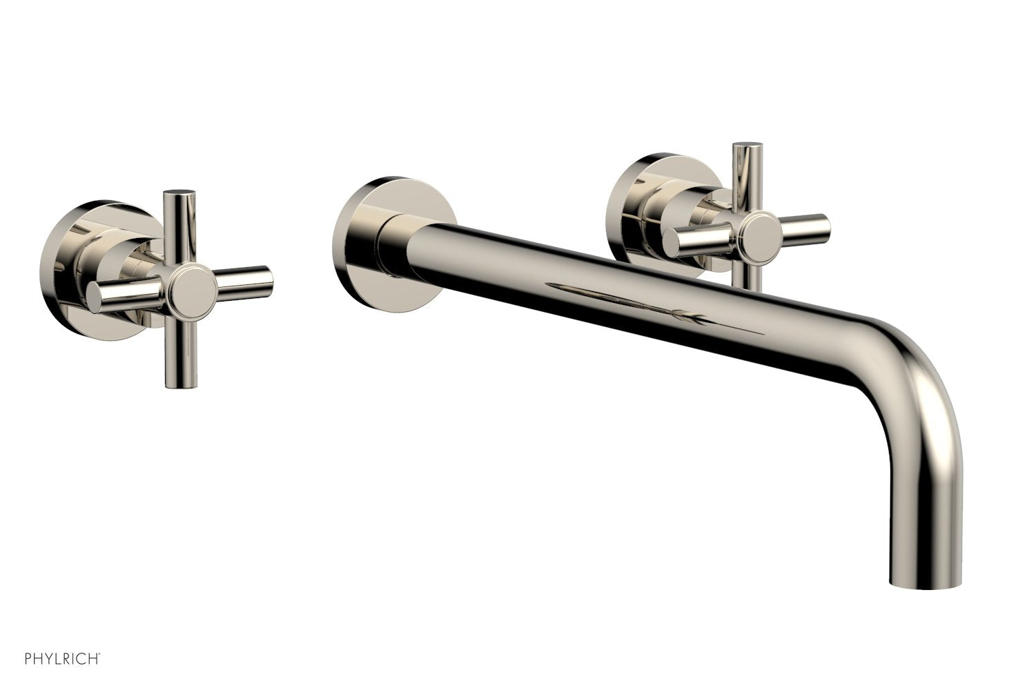 Basic Wall Tub Set 14" Spout - Tubular Cross Handles D1134-14
