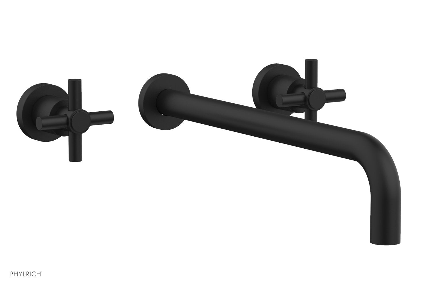 Basic Wall Tub Set 14" Spout - Tubular Cross Handles D1134-14