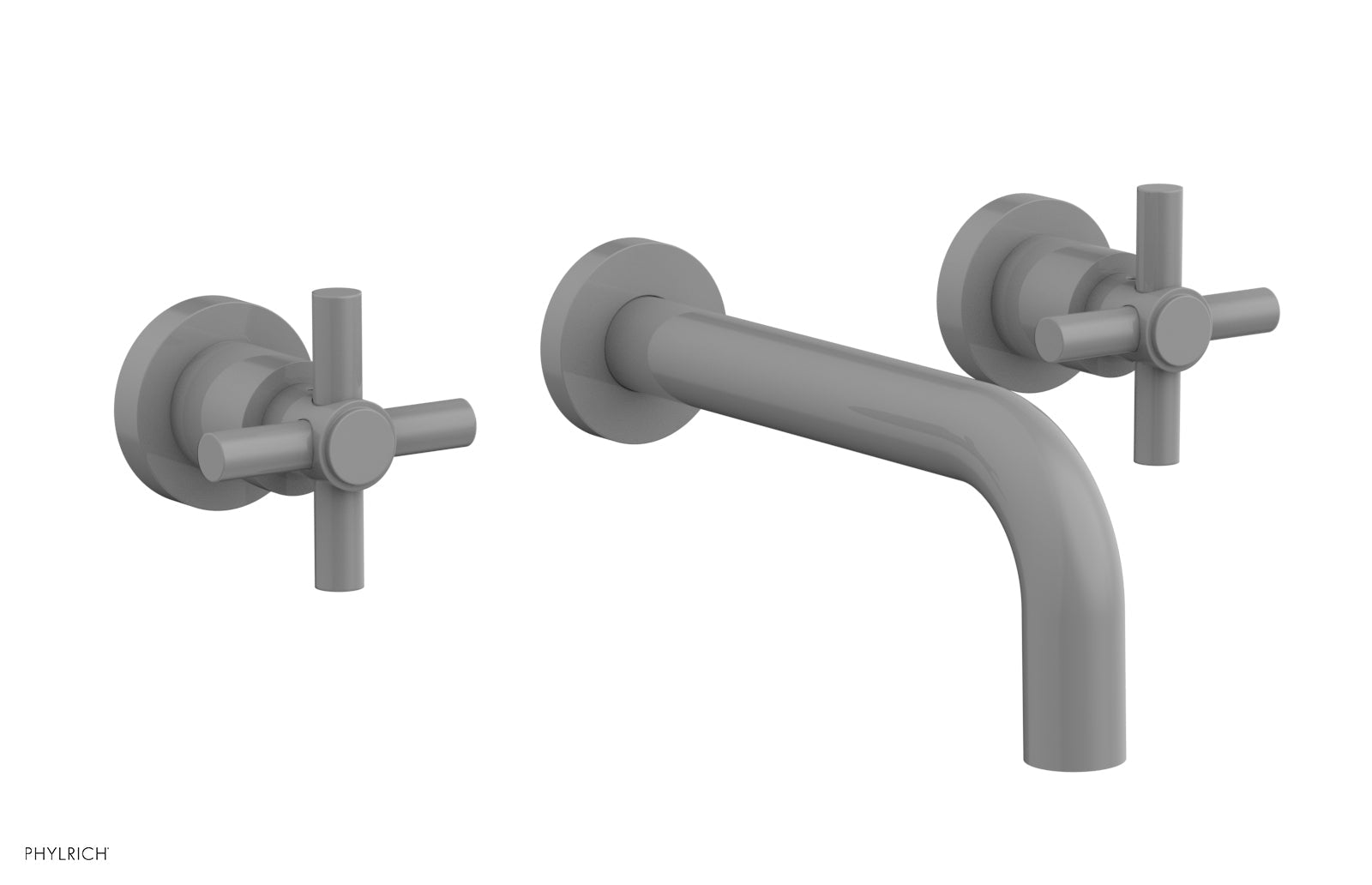 Basic Wall Tub Set Tubular Cross Handles D1134