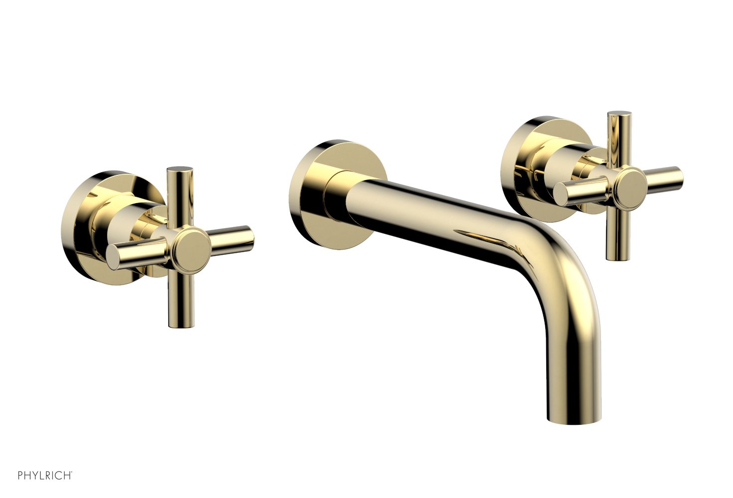 Basic Wall Tub Set Tubular Cross Handles D1134