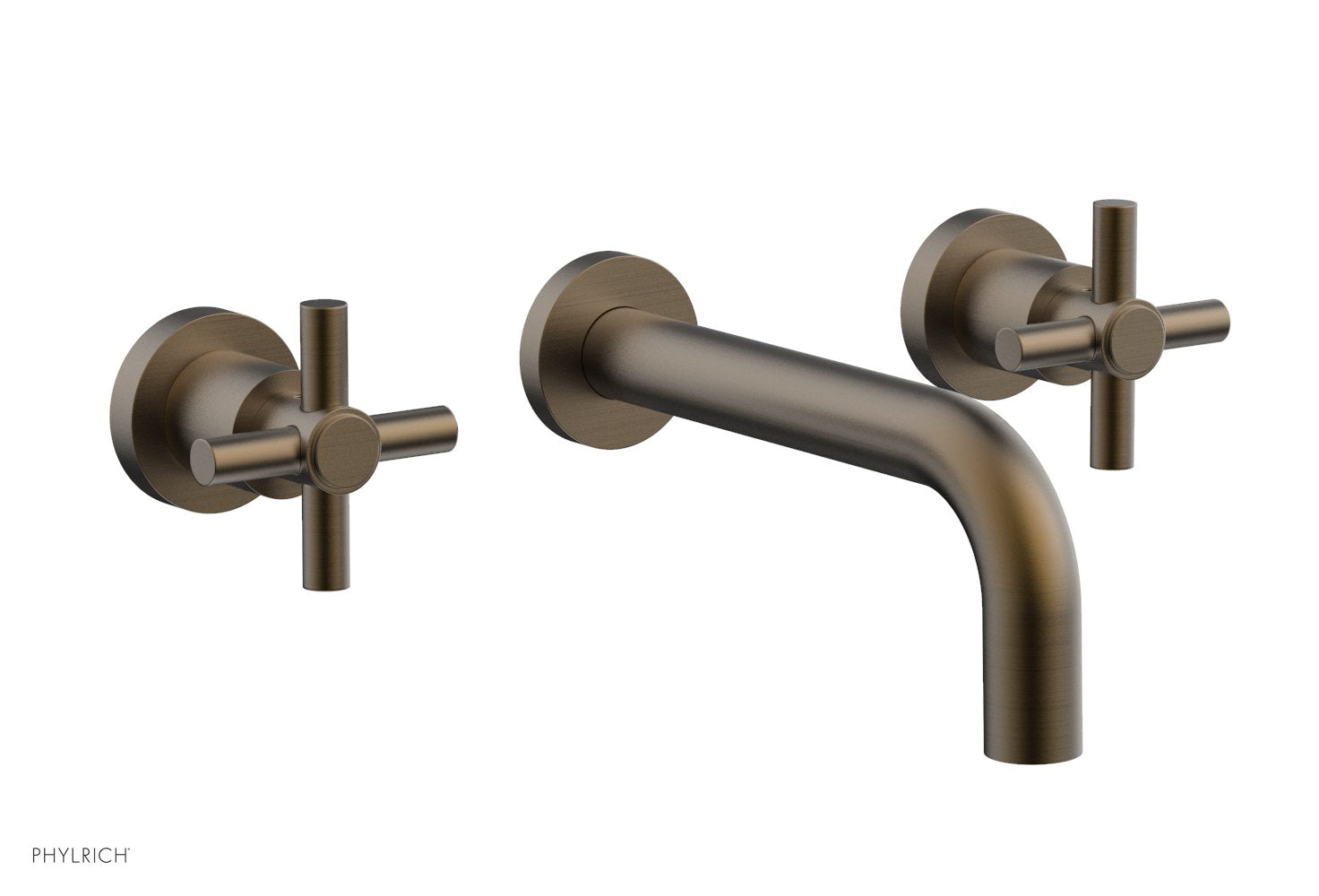 Basic Wall Tub Set Tubular Cross Handles D1134