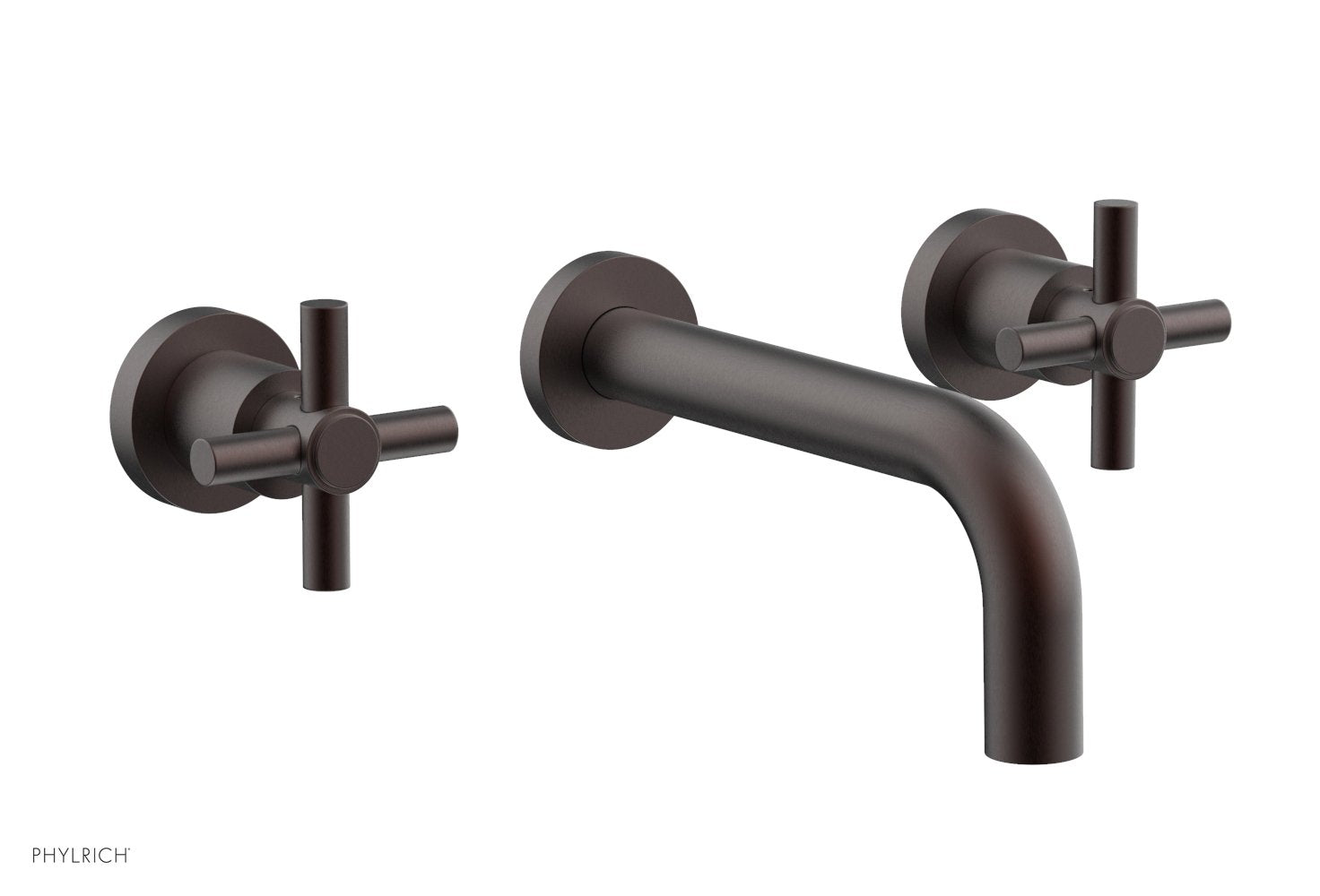 Basic Wall Tub Set Tubular Cross Handles D1134
