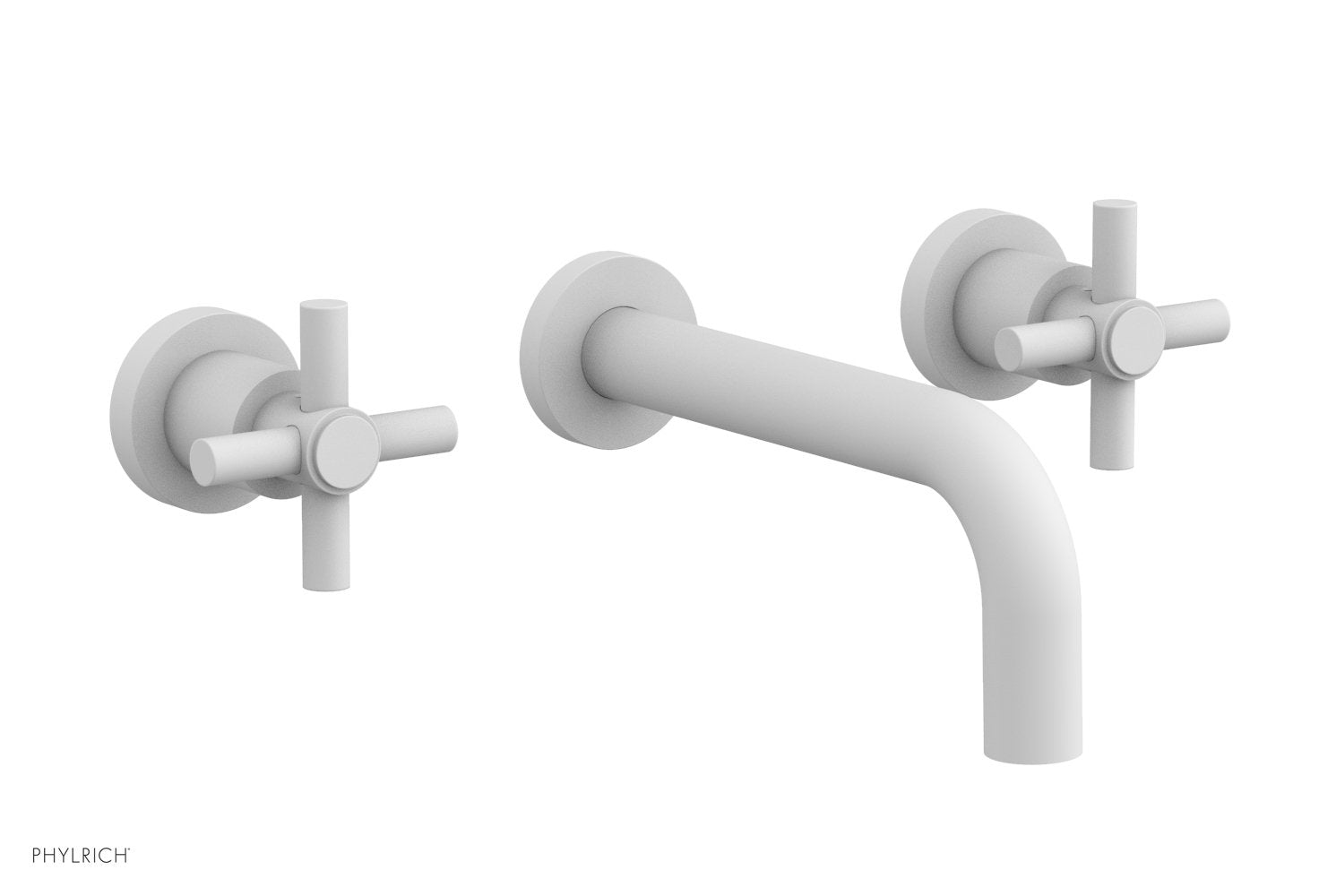 Basic Wall Tub Set Tubular Cross Handles D1134