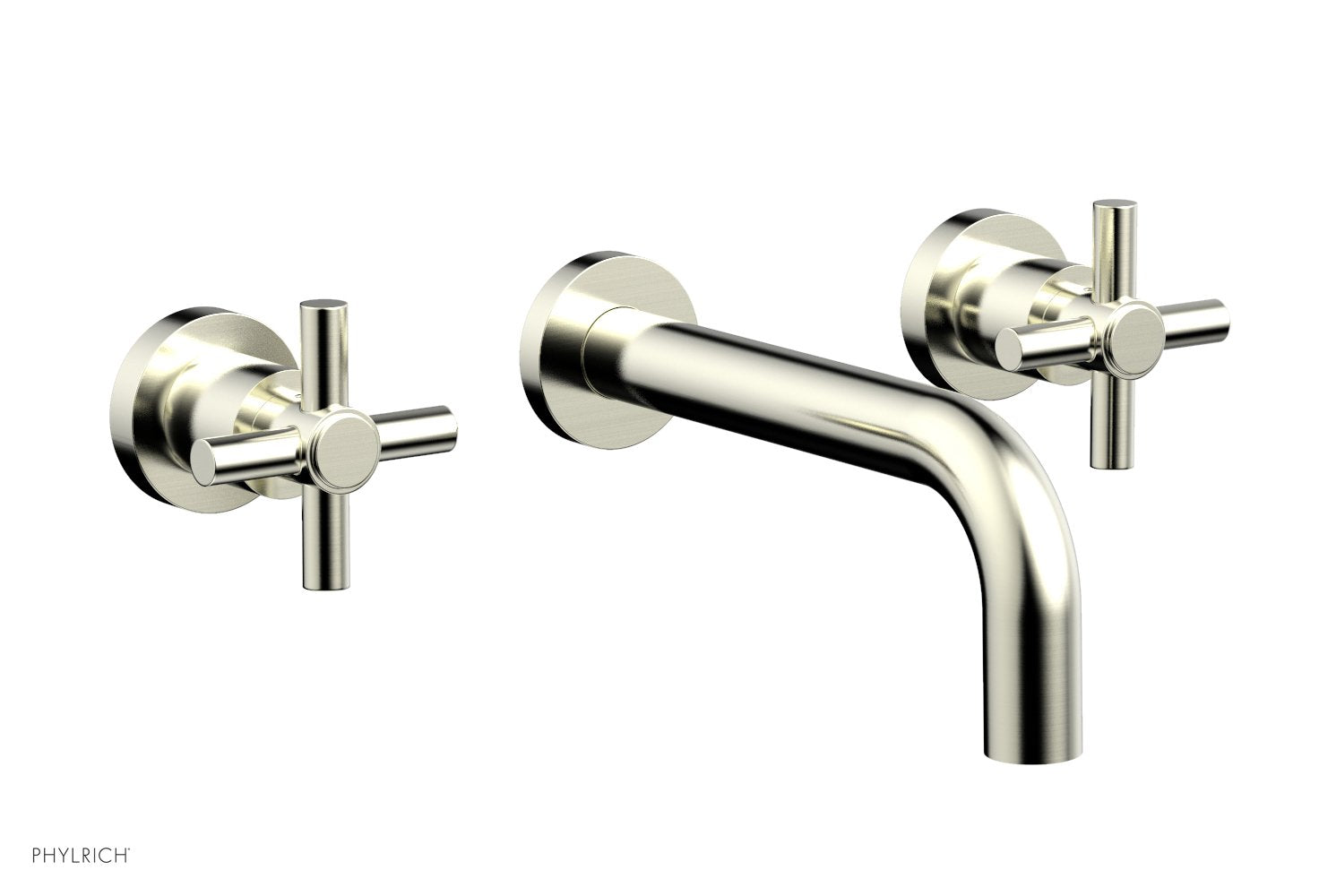 Basic Wall Tub Set Tubular Cross Handles D1134