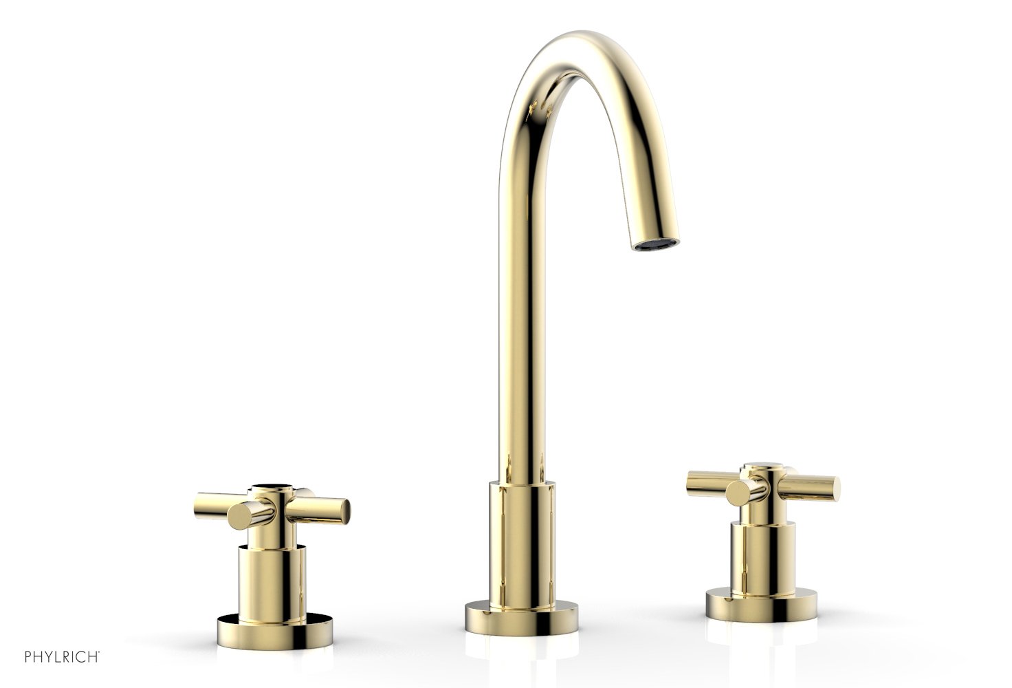 BASIC Widespread Faucet, 10 1/2" High Spout, Tubular Cross Handles D134