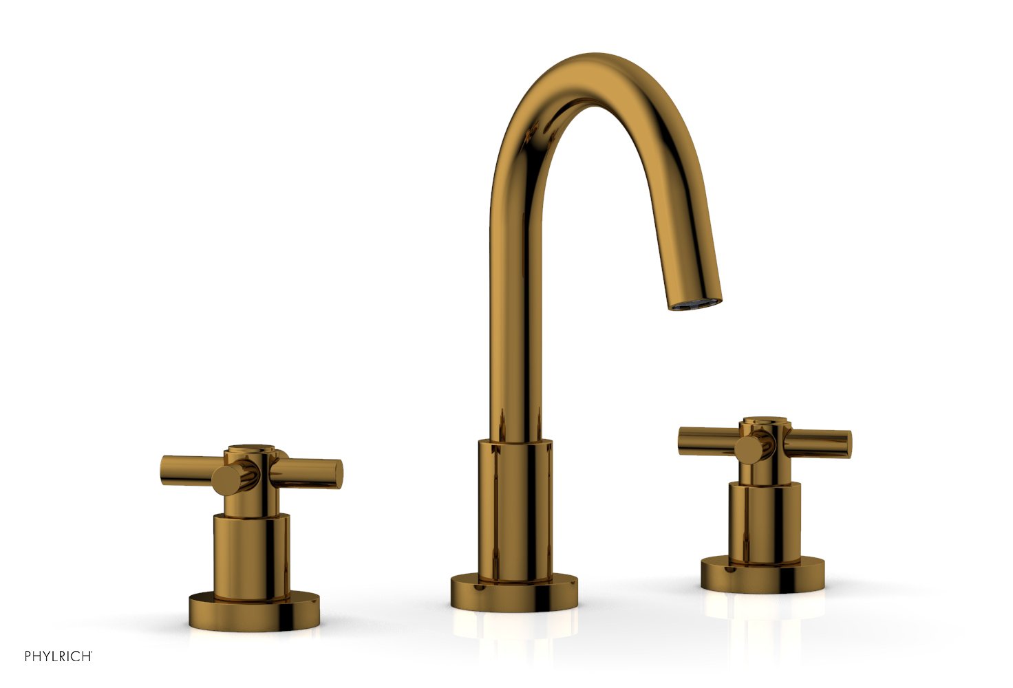 BASIC Widespread Faucet, 8 1/2" High Spout, Tubular Cross Handles D135