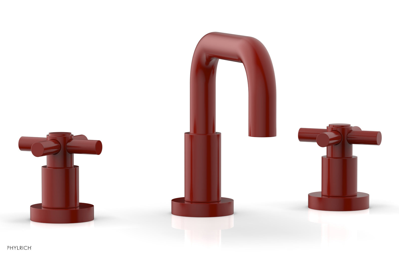 BASIC Widespread Faucet, 6 3/8" High Spout, Tubular Cross Handles D136