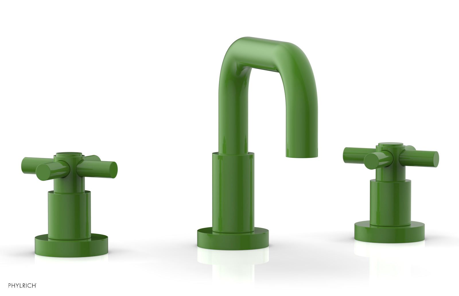 BASIC Widespread Faucet, 6 3/8" High Spout, Tubular Cross Handles D136