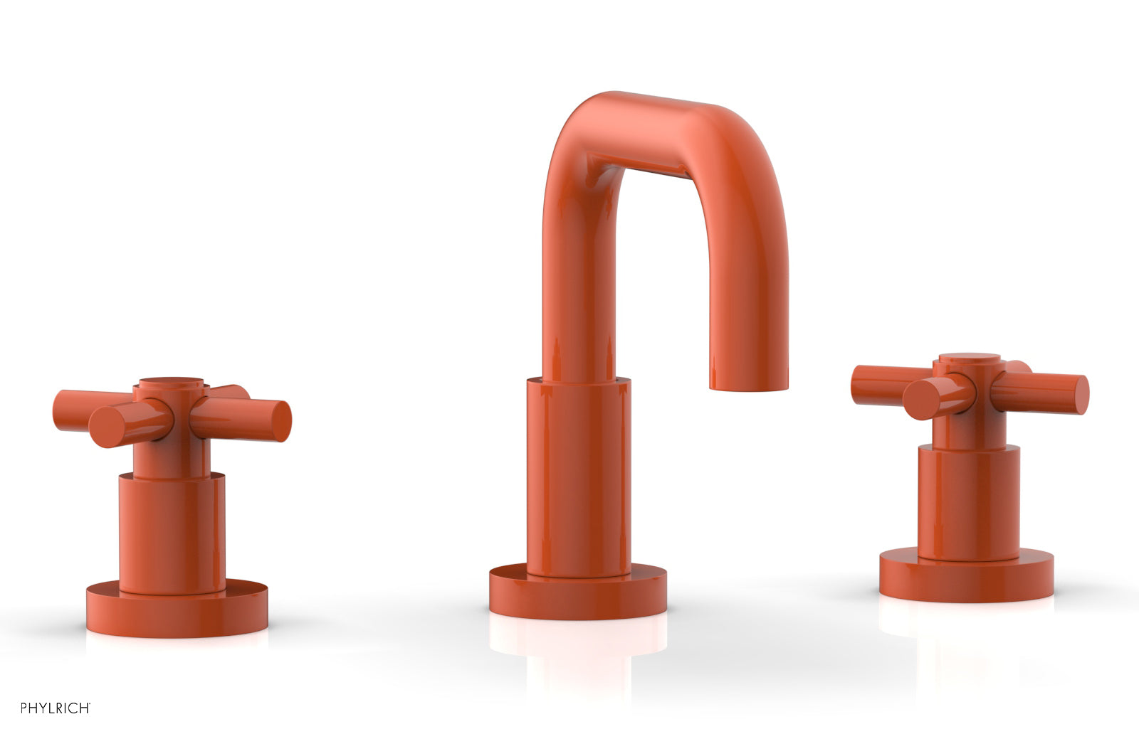 BASIC Widespread Faucet, 6 3/8" High Spout, Tubular Cross Handles D136