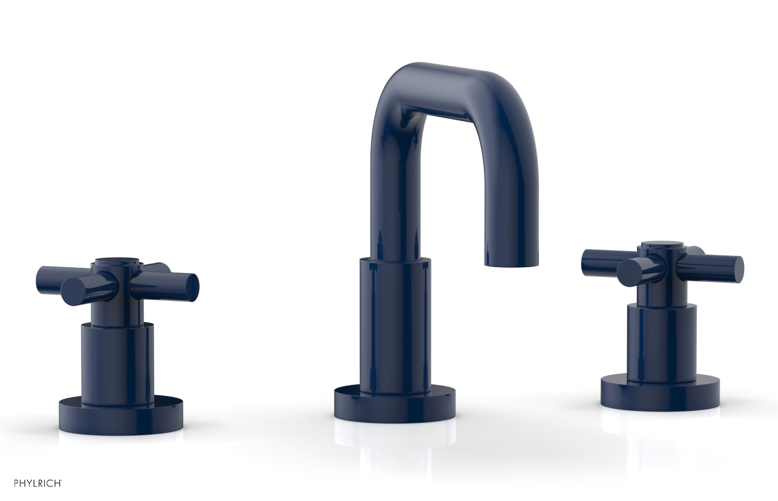 BASIC Widespread Faucet, 6 3/8" High Spout, Tubular Cross Handles D136