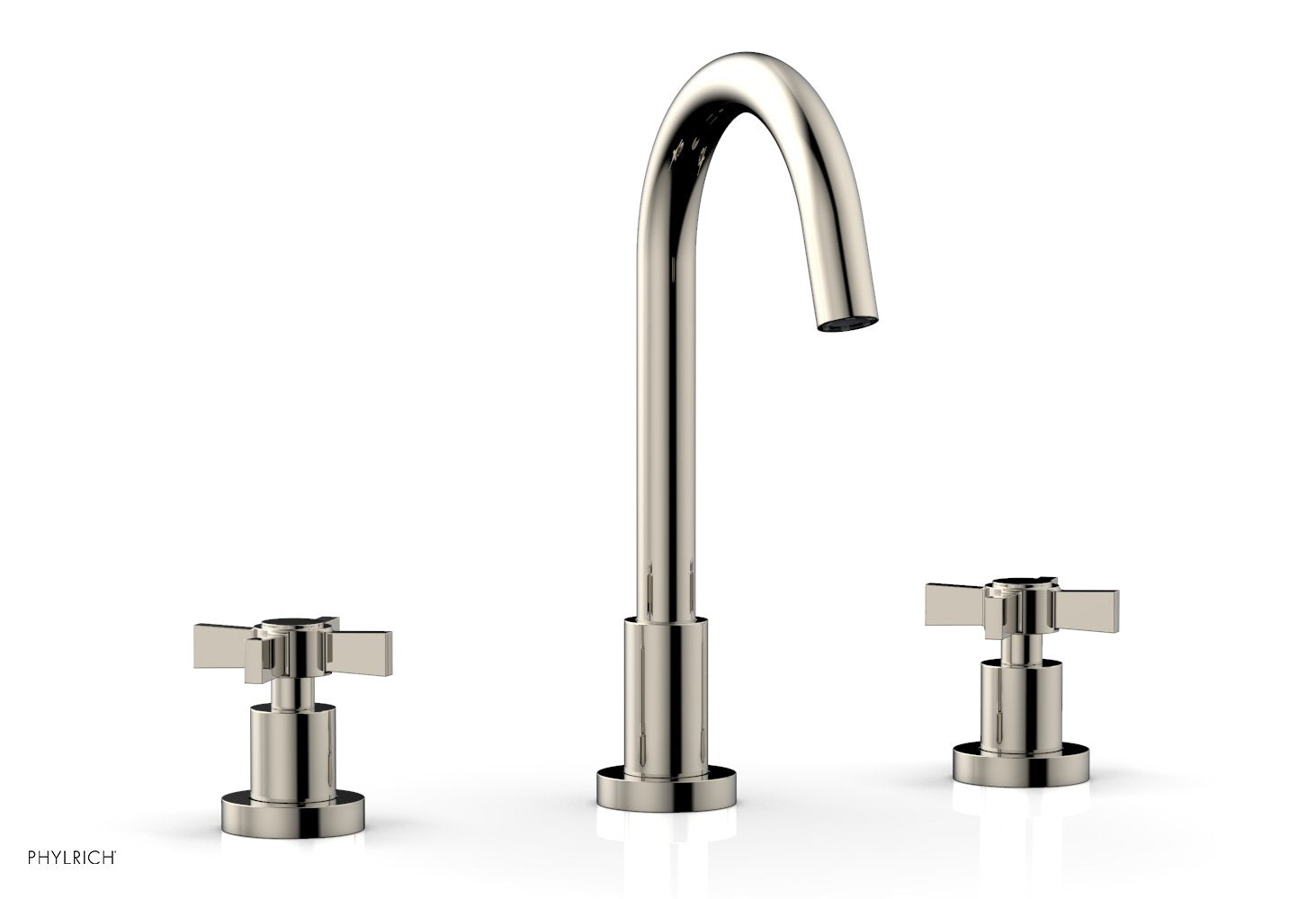 BASIC Widespread Faucet, 10 1/2" High Spout, Blade Cross Handles D137