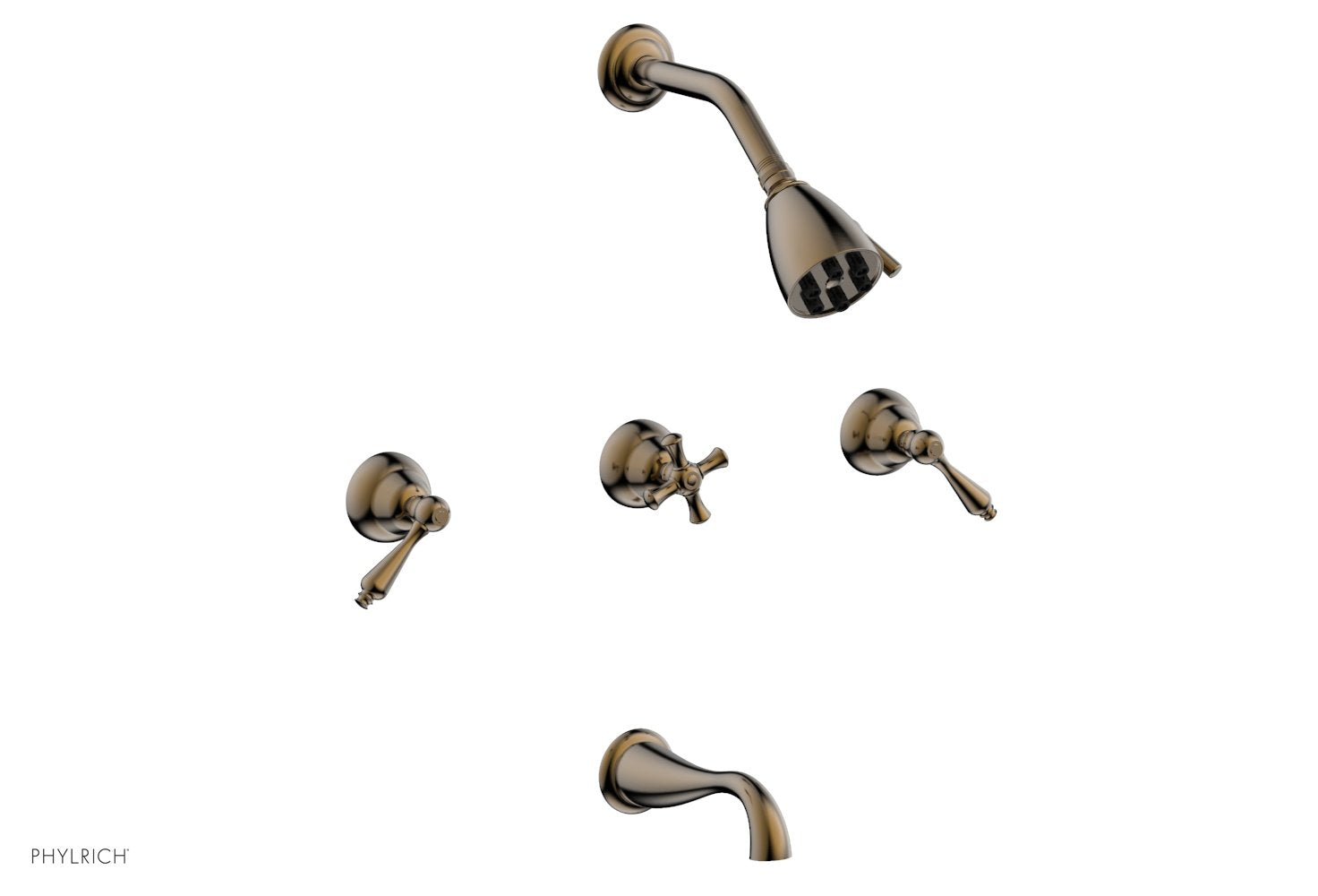 REVERE & SAVANNAH Three Handle Tub and Shower Set D2100