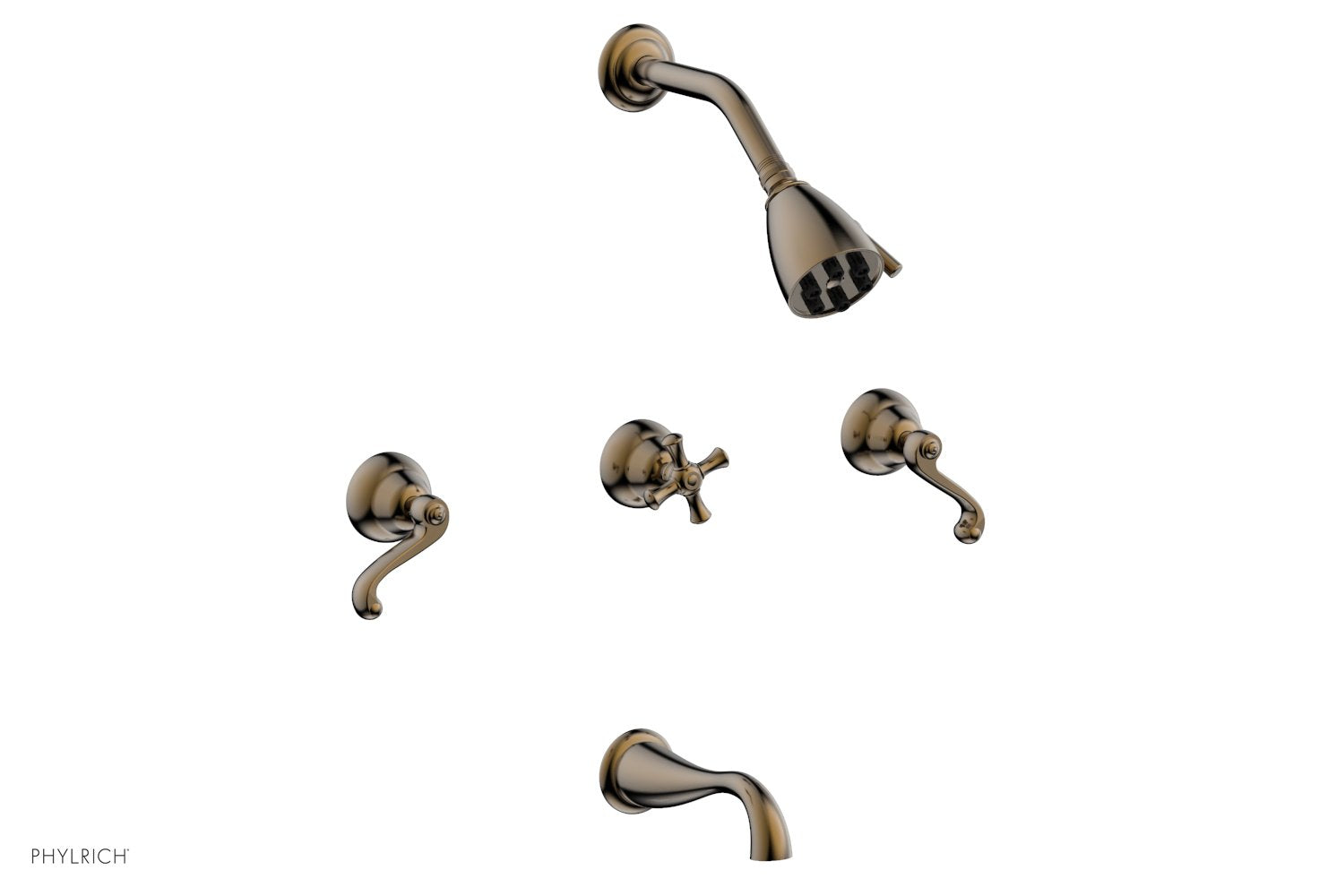 REVERE & SAVANNAH Three Handle Tub and Shower Set D2102