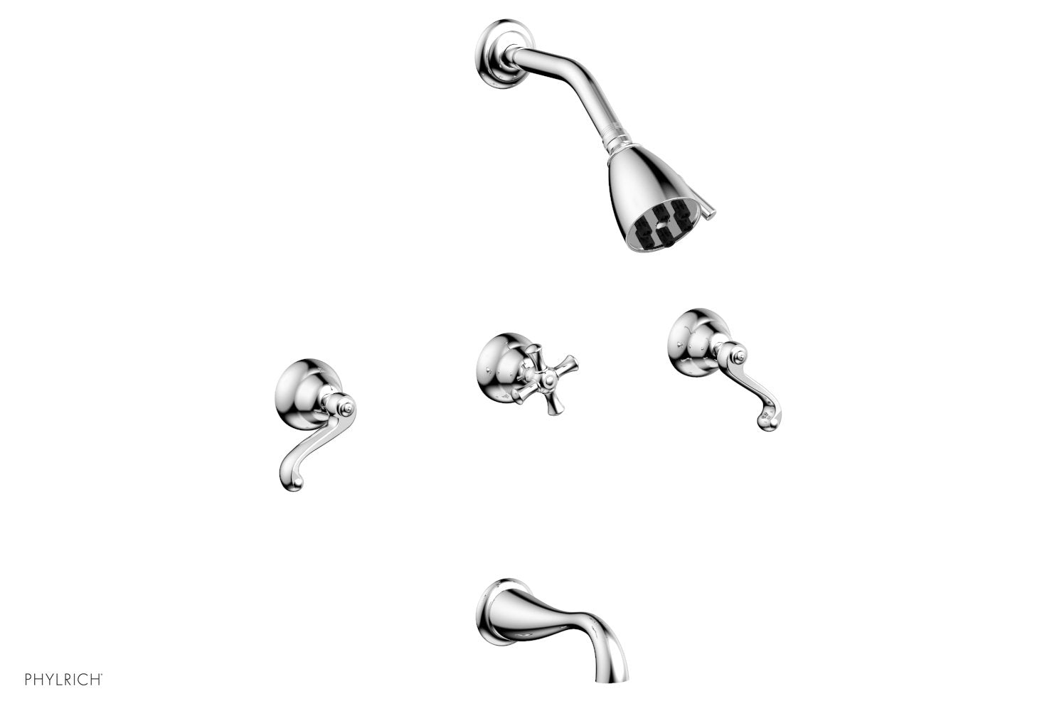 Three Handle Tub and Shower Set